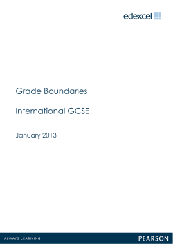 Grade Boundaries International GCSE - Edexcel