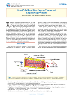 Stem Cells Bond Our Organs/Tissues and