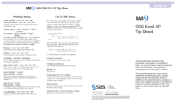 ODS Excel XP Tip Sheet