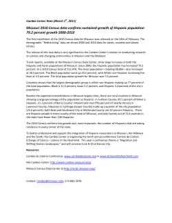 Missouri 2010 Census data confirms sustained growth of Hispanic