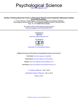 Positive Thinking About the Future in Newspaper