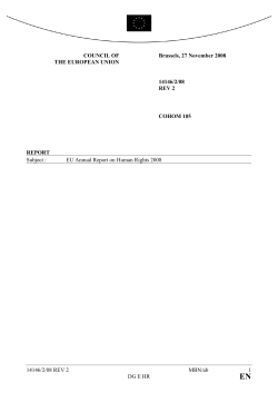 EU Annual Report on Human Rights 2008