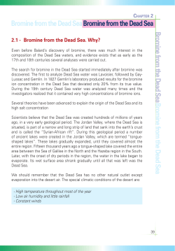 Chapter 2. Bromine from the Dead Sea