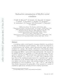 Radioactive contamination of SrI2 (Eu) crystal scintillator