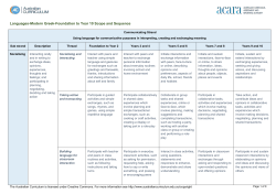 Languages-Modern Greek-Foundation to Year 10 Scope and