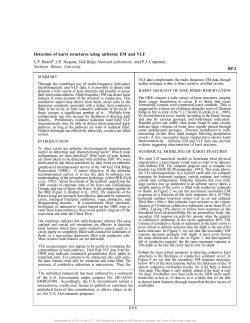 Detection of karst structures using airborne EM and VLF
