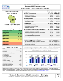 DPI Report Card Summary - Spooner Area School District