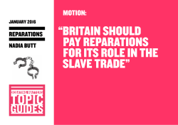 BrITaIn SHOuLD Pay rEParaTIOnS FOr ITS rOLE