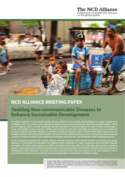 NCDs, and sustainable development