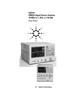 Agilent E5052A Signal Source Analyzer 10 MHz to 7, 26.5, or 110