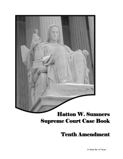 Hatton W. Sumners Supreme Court Case Book Tenth Amendment