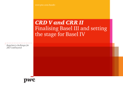 CRD V and CRR II Finalising Basel III and setting the