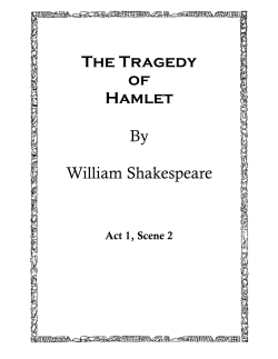 The Tragedy of Hamlet By William Shakespeare