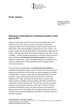 Germany`s international investment position at the end of 2011