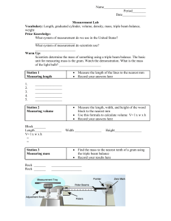 Length, graduated cylinder, volume