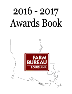 2017 Fillable Awards Book - Louisiana Farm Bureau Annual Meeting