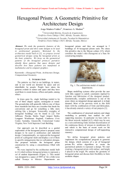 Hexagonal Prism: A Geometric Primitive for Architecture