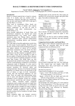 basalt fibres as reinforcement for composites