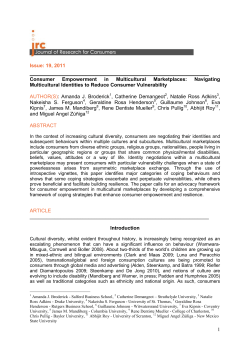Consumer Empowerment in Multicultural Marketplaces: Navigating