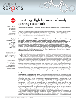 The strange flight behaviour of slowly spinning soccer balls
