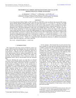 the boron-to-carbon abundance ratio and galactic propagation of