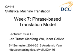 Phrase-based Translation Model