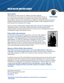 helen keller and her legacy - Helen Keller International