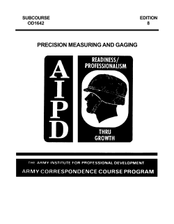 PRECISION MEASURING AND GAGING