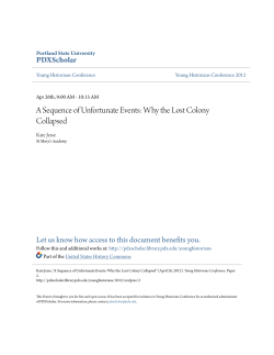 A Sequence of Unfortunate Events: Why the Lost Colony Collapsed