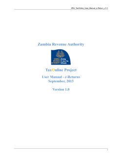 File e-Returns? - Zambia Revenue Authority