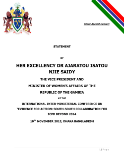 Statement by H.E. Dr. Ajaratou Isatou Njie Saidy, The vice president