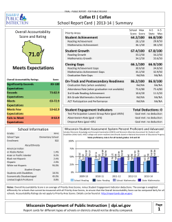 Elementary School Report Card