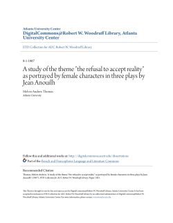 A study of the theme "the refusal to accept reality"