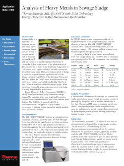 Analysis of Heavy Metals in Sewage Sludge