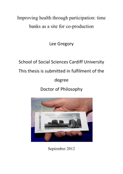 Improving health through participation: time banks as a site