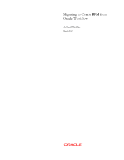 Migrating to Oracle BPM from Oracle Workflow