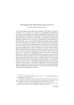 The Closing of the Fifth Lateran Council (1512-17)