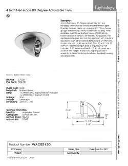 4 Inch Periscope 80 Degree Adjustable Trim Spec Sheet