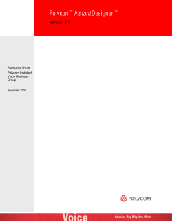 Polycom InstantDesigner Release 2.0