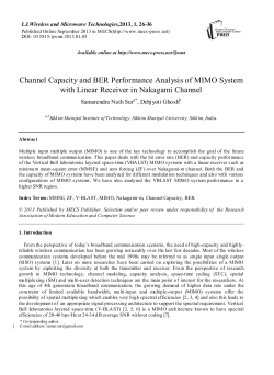 Channel Capacity and BER Performance
