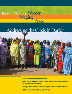 Addressing the Crisis in Darfur