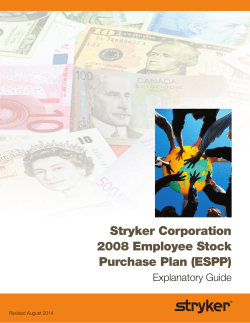 ESPP Explanatory Guide - Total Rewards at Stryker