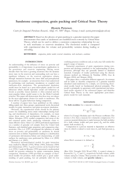 Sandstone compaction, grain packing and Critical State Theory