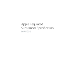 Apple Regulated Substance Specification