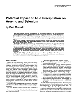 Arsenic and Selenium