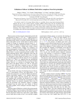 Lithiation of silicon via lithium Zintl