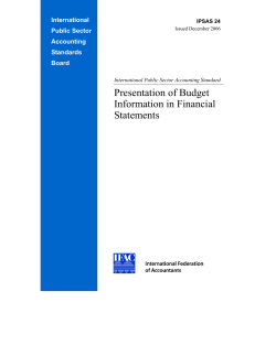 Presentation of Budget Information in Financial Statements