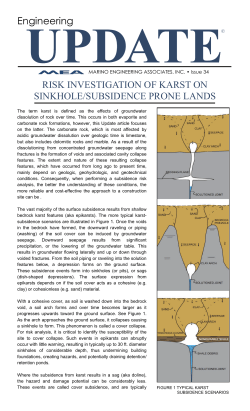 Risk Investigation of Karst on Sinkhole/Subsidence Prone Lands
