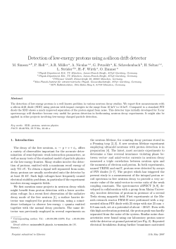 Detection of low-energy protons using a silicon drift