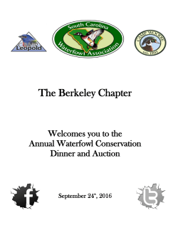 The Berkeley Chapter - South Carolina Waterfowl Association